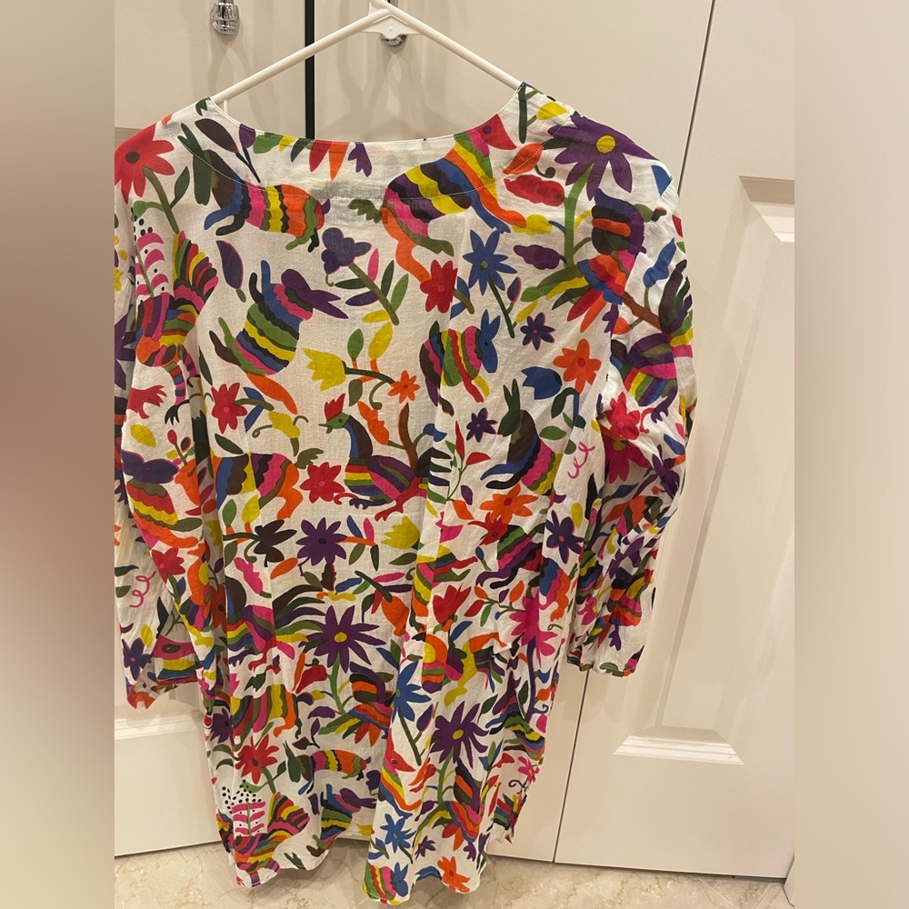 White Fiesta V-Neck Cover-up Tunic
